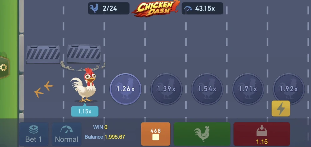 Chicken Dash gameplay